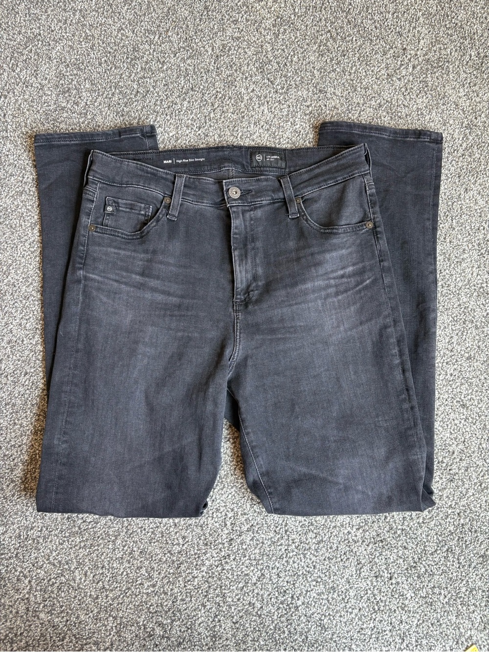 AG Adriano Goldschmied Mari Slim Straight Black Jeans Elevated Basic Size 31 - Picture 8 of 10